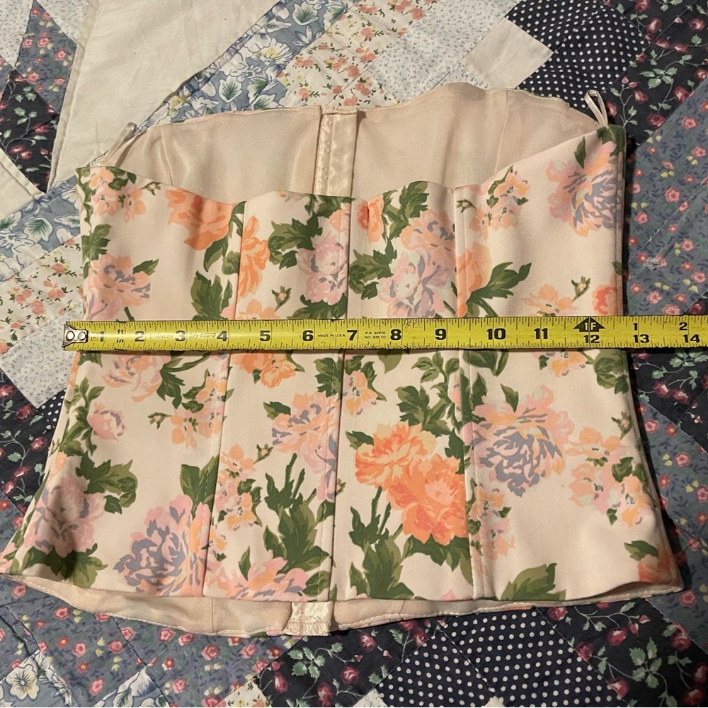 NWT Zara floral Corset top sz XS 🌸 - Picture 6 of 11